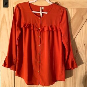 NWOT Lauren Conrad 3/4 Sleeve Button Blouse